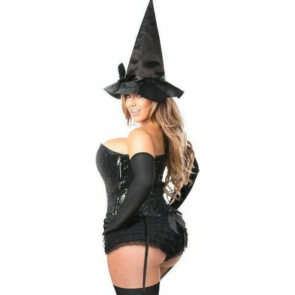 Daisy Corsets Womens Top Drawer 4-PC Sequin Witch Corset Costume Plus Brand New! - Picture 2 of 3